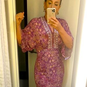 Purple boho maxi dress